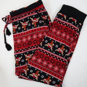 Rudolph Red Nose Reindeer Joggers JUNIOR SIZE XL 15-17 Christmas Pajama Pants PJ